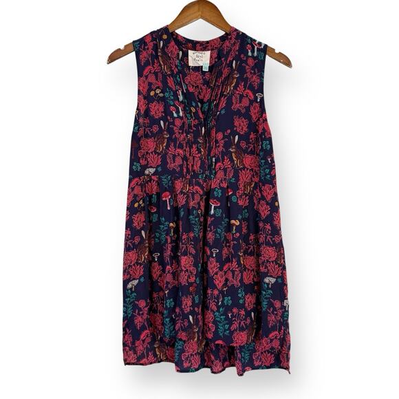 Anthropologie Nathalie Lete Paris Top Women Size 2 Tunic Wonderland 100% Silk - Picture 1 of 9
